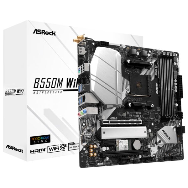 Placa Madre ASROCK B550M WI-FI Socket AM4 DDR4