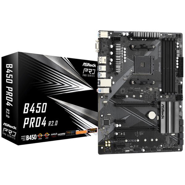 Placa Madre ASROCK B450 PRO4 R2.0 Socket AM4 VGA DDR4
