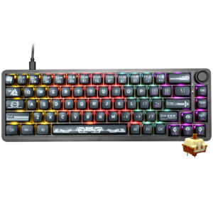 Teclado Gamer Mecánico Ajazz AK690 Nacodexx USB RGB Maillard Mc Inglés-Negro Transparente (988189)