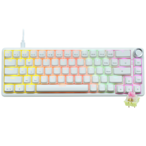 Teclado Gamer Mecánico Ajazz AK690 Nacodexx USB RGB Peach Mist Inglés-Blanco (988141)