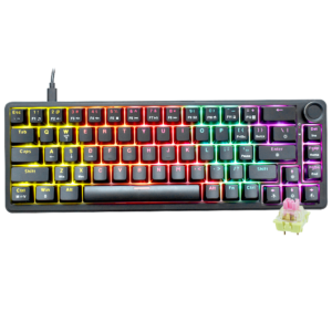 Teclado Gamer Mecánico Ajazz AK690 Nacodexx USB RGB Peach Mist Inglés-Negro (988134)