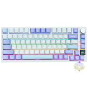 Teclado Gamer Mecánico Ajazz AK820 Pro Nacodexx Wireless RGB Gift Inglés-Morado Blanco (980787)