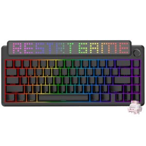 Teclado Gamer Mecánico Ajazz PIXEL68 Nacodexx Wireless RGB 8+8K White Peach Inglés-Negro (989667)