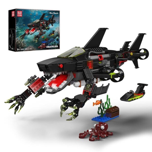 Juguete de Armar Mould King 10183-MECHA Shark SUBMARINE-1031 Piezas