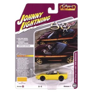 Carrito Johnny Lightning Muscle CARS-2003 Chevy Corvette 50th Anniversary - Escala 1/64 (jlcg033a)
