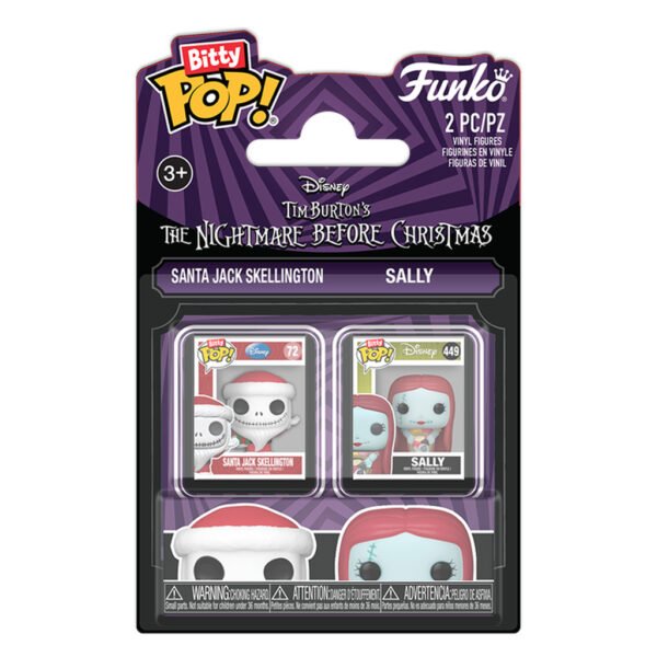 Funko Bitty Pop The Night Before Christmas - Santa Jack Skellington & Sally 2-PACK