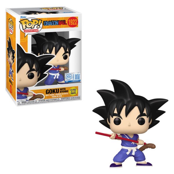Funko Pop Animation Dragon Ball Exclusive - Goku With Nyoibo 1922 (glows In The Dark)