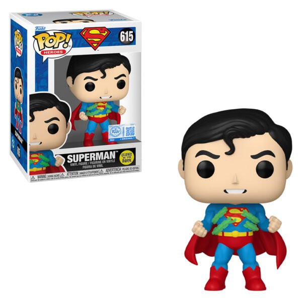 Funko Pop Heroes Dc Comics Exclusive - Superman 615 (glows In The Dark)