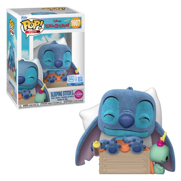 Funko Pop Plus Disney Lilo & Stitch Exclusive - Sleeping Stitch In Box 1607 (flocked)