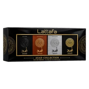 Kit Perfume Lattafa Asad Eau de Parfum Masculino 5ML-4 Unidades