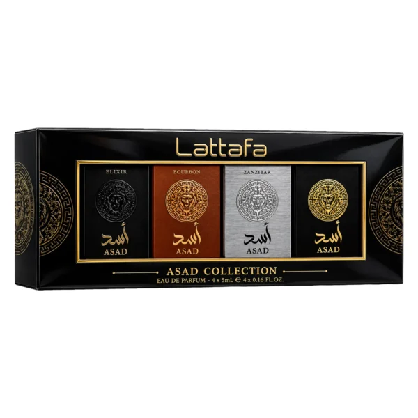 Kit Perfume Lattafa Asad Eau de Parfum Masculino 5ML-4 Unidades